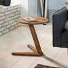 Wohnling Beistelltisch Massivholz Sheesham Design Wohnzimmertisch 45x45 cm rund Nachttisch 50 cm hoch Naturholz Landhausstil Bild 2