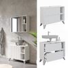 Waschbeckenunterschrank Leano Weiß 80 x 62 cm mit 2 Schubladen Vicco Bild 2