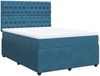 vidaXL Boxspringbett mit Matratze Dunkelblau 140x190 cm Samt 3292344 Bild 2