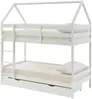 Vente-unique - CHORI Bett Holz, Platte Weiß - B 96 cm x H 200 cm x L 196 cm Bild 4