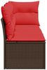 vidaXL Gartensofa mit Kissen 3-Sitzer Braun Poly Rattan 366241 Bild 4