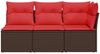vidaXL Gartensofa mit Kissen 3-Sitzer Braun Poly Rattan 366241 Bild 3