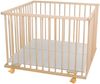 WALDIN Laufgitter ca. 100x100 BUCHE MASSIV, höhen-verstellbar, Natur/unbehandelt Bild 1