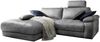 KAWOLA Sofa LOLA Ecksofa Leder grau mit motorischer Relaxfunktion Recamiere links 82 x 178 x 233 cm Bild 3