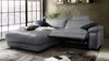 KAWOLA Sofa LOLA Ecksofa Leder grau mit motorischer Relaxfunktion Recamiere links 82 x 178 x 233 cm Bild 2