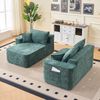 Ecksofa 262 x 144 x 65 cm Grün Chenille, modulares L-Form Sofa mit Boneless-Komfort, ohne Montage Bild 4