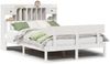 vidaXL Massivholzbett mit Regal ohne Matratze Weiß 140x190 cm Kiefer 3321827 Bild 2
