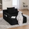 Relaxsessel 147x110x67 cm, Sitzfläche 59x48 cm, Kordstoff Schwarz, verstellbare Fußstütze, hoher Sitzkomfort, keine Montage Bild 2