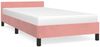 vidaXL Bettgestell mit Kopfteil ohne Matratze Rosa 80x200 cm Samt 347542 Bild 2