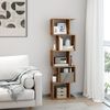 VASAGLE Bücherregal, Regal mit 5 Ebenen, 24 x 40 x 159 cm, Standregal, Büroregal, freistehend, Dekoregal, zur Präsentation, modern, für Wohnzimmer, Schlafzimmer, Büro, vintagebraun Bild 3