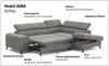 COTTA Ecksofa Aura L-Form, B: 260 cm, mit Bettfunktion, Bettkasten & Kopfteilverstellung Bild 4