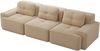 Modulares Sofa aus Cord 74 cm mit Tiefsitz, beige Bild 5