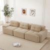 Modulares Sofa aus Cord 74 cm mit Tiefsitz, beige Bild 2