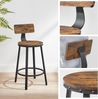 Vasagle 2er-Set Barhocker, Holzspanplatte/Metallgestell Industrie-Design Vintagebraun-schwarz, LBC076B01, 88,5 x Ø50,6 cm Bild 4