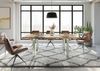 Baumtisch Mango 220x100x76 natur lackiert / Epoxid schwarz, U-Beine silber matt EPOXY Bild 3