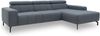DOMO Collection Cunelli, Ecksofa mit Kopfstützfunktion, Webstoff blau, 292 x 175 cm Bild 2