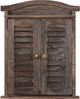 Wandspiegel Spiegelfenster mit Fensterläden 53x42x5cm ~ braun shabby Bild 5