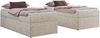 Boxspringbett 90x200 Polsterbett ZERO 90 Einzelbett ohne Kopfteil, inkl. Stauraum & Multipocket-Matratze, Hotelbett - Beige Strukture - H4 - Topper T25 Bild 4