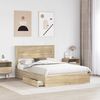 vidaXL Aufbewahrungsbett Sonoma-Eiche 160 x 200 cm Holzwerkstoff 3409899 Bild 3