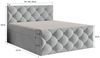 Masseno Boxbett ROVARI 180x200 cm mit Bonell Matratze und Topper, Doppelbett, Polsterbett mit Kopfteil, Boxspringbett Bild 3