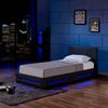 Home Deluxe Polsterbett mit LED-Beleuchtung 'ASTEROID' Schwarz 180x200 cm, ohne Matratze Bild 4
