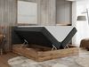 Boxspringbett mit Kopfteil und Topper, Polsterbett - ALBERO 2 - 180 x 200 cm - Dunkelgrau Stoff - H4 Bild 3