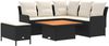 vidaXL Möbelsets mit Kissen 5 pcs Schwarz und Creme PE-Rattan 3422203 Bild 2