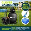 tillvex Sandfilteranlage 10 m³/h Filteranlage + 800g Filterbälle 7-Wege Ventil Poolfilter, Filterkessel mit Druckanzeige Sandfilter für Pool und Schwimmbecken Bild 2