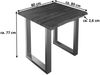 Esstisch Baumkante massiv Akazie nougat 80 x 80 cm silber LAUREN 71246675 Bild 2