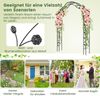 2 Halbrund Rosenbogen Metall Gartenbogen Halbbögen Torbogen 150 x 39 x 250 cm Schwarz Bild 3