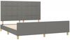 vidaXL Polsterbett mit Kopfteil Stoff Dunkelgrau 180x200 cm Bild 4