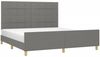 vidaXL Polsterbett mit Kopfteil Stoff Dunkelgrau 180x200 cm Bild 3