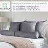 Selfitex Sofakissen 6-tlg. Kissen Set, 2x großes Kissen/2x kleines Kissen/2x Nackenrolle, (6er Set, 2x 60x80 cm, 2x 50x50 cm, 2x 19x65 cm), für Sofa, Couch, Bett oder als Polster jeglicher Art Bild 2