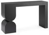 Konsole Eichara aus Metall und Glas, modern, schwarz, 120 cm breit, pflegeleicht Bild 4