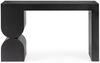 Konsole Eichara aus Metall und Glas, modern, schwarz, 120 cm breit, pflegeleicht Bild 2