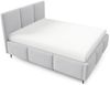 Polsterbett Schlafzimmerbett MIAMI Komplettset 140x200cm in Stoff Lambi Hellgrau Bild 2