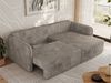 L-förmiges Ecksofa mit Armlehnen, für das Wohnzimmer, Schlaffunktion und Bettkästen, Wellenfeder am Sitz, losen Kissen - MESTO - Hellbraun Cord - rechte Seite Bild 3