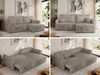 L-förmiges Ecksofa mit Armlehnen, für das Wohnzimmer, Schlaffunktion und Bettkästen, Wellenfeder am Sitz, losen Kissen - MESTO - Hellbraun Cord - rechte Seite Bild 2