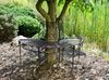 Baumbank TINA - Stahl Schwarz-braun 80x63x122cm | Gartenbank Baumbank-Halbkreis wetterfest Terrassenbank Sitzbank Outdoor Bild 2