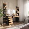 Schminktisch Sherry Anthrazit/Goldkraft Eiche 120 x 75 cm mit Spiegel & LED-Beleuchtung Vicco Bild 4