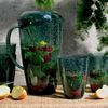 Decoris Glasset Kunststoff dunkelgrün, Karaffe 5-tlg mit Deckel, lebensmittelecht, 13.50 cm Durchmesser Bild 2