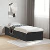 vidaXL Bettgestell Schwarz 90x190 cm Holzwerkstoff 3281064 Bild 3