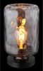 Tischleuchte, schwarz, Glas rauch, H 32,5 cm Bild 3