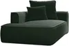 Vente-unique - PINETA Chaise longue Samt Grün - B 115 cm x H 67 cm x L 180 cm Bild 5