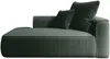 Vente-unique - PINETA Chaise longue Samt Grün - B 115 cm x H 67 cm x L 180 cm Bild 3