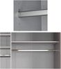 Schwebetürenschrank Kleiderschrank 3-tür 250cm Vollausstattung Sand Grau Spiegel Bild 5