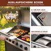 Plancha-Set aus Edelstahl, ca. 30 x 4 x 40 cm (B/H/T) Bild 4