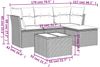 vidaXL 5-tlg. Garten-Sofagarnitur mit Kissen Beige Poly Rattan 3249388 Bild 3