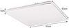 Große LED Deckenleuchte BLANCA flach, hell & dimmbar, Warmweiß, Quadrat 53cm Bild 3