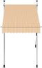 vidaXL Markise Einziehbar Handbetrieben 100 cm Orange/Weiß Gestreift 145831 Bild 3
